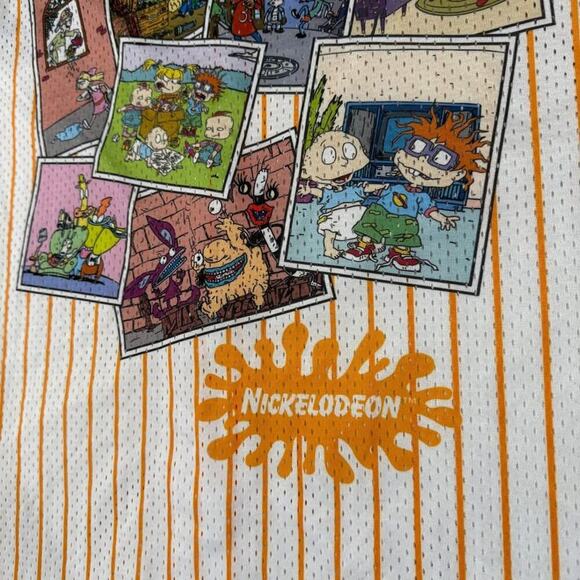 Nickelodeon y2k Retro Graphic Baseball Jersey Men's Medium Orange/White Rugrats - Picture 8 of 10
